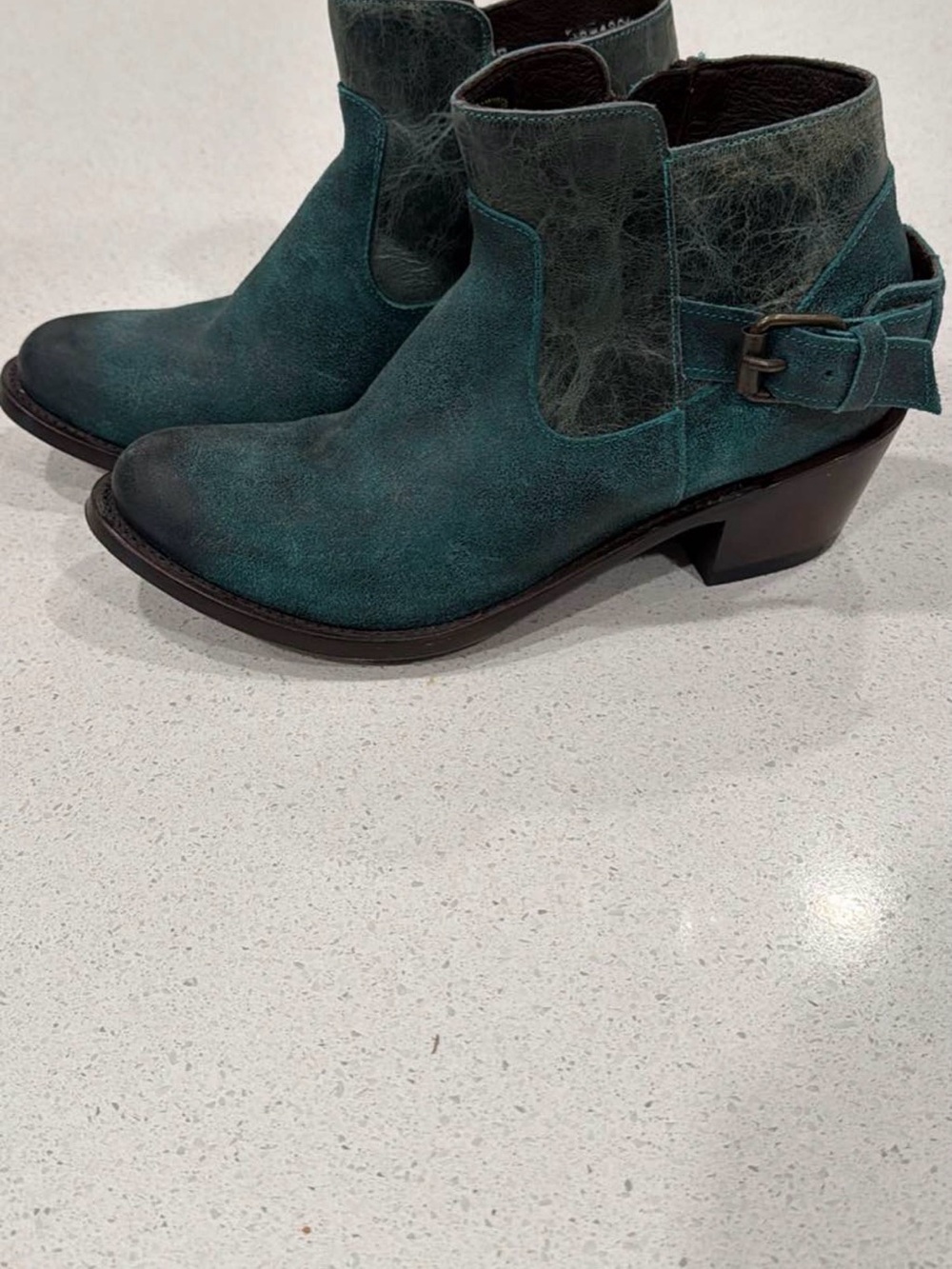 JB Dillon Women’s Teal leather Ankle Boots